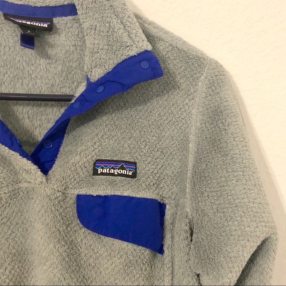 Patagonia Re-Tool Snap-T Pullover Fleece Gray Blue - Picture 4 of 12